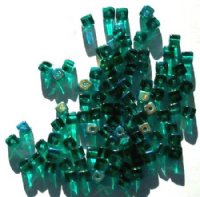 100 5mm Cube Transparent AB Emerald